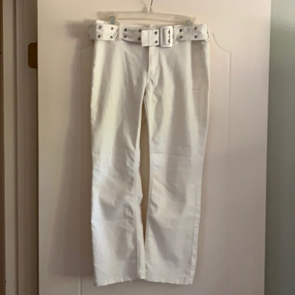 BDG white straight jeans